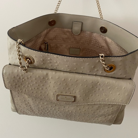 ❤️Sale❤️ Kate Spade ♠️ Halsey Ostrich Tote - Picture 3 of 10